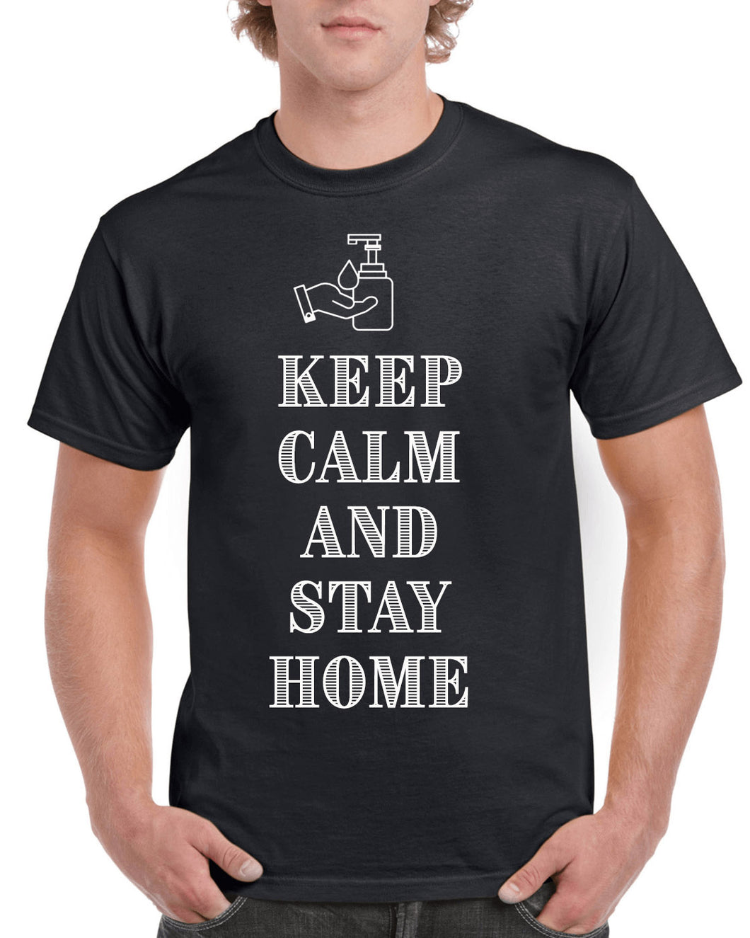 keep calm and stay home- keep calm t-shirt-stay home t-shirt-Personalized_T-shirts - Galaxie Rouge / Red Galaxy